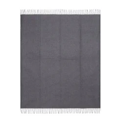 Alonpi Coperta piccola Melrose con frange grigie> Coperte