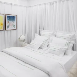 Verderoccia Coperta Piqué LIFE in Toni di Bianco e Verde US King> Biancheria Da Letto