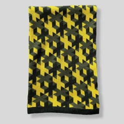 Lanificio Leo Coperta Plaid Lana 01 a motivi gialli e grigi di Giulio Iacchetti><noscript><img width=