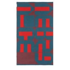 Lanificio Leo Coperta Viceversa Rossa e Blu in Lana Merino> Coperte