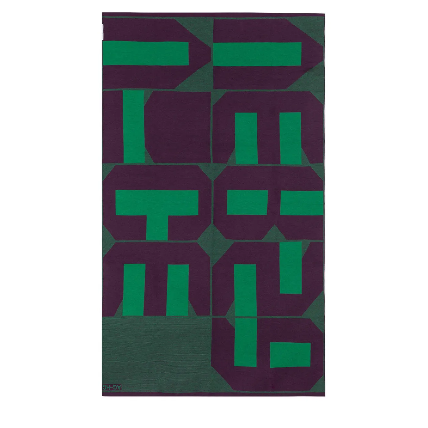 Lanificio Leo Coperta Viceversa Verde e Viola in Lana Merino> Coperte