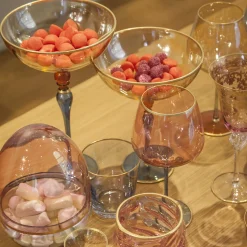 Griffe Montenapoleone by Vetrerie di Empoli Coppa Arlecchino su stelo alto> Centrotavola