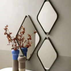 Morica Design Coppia di specchi in legno Eye Bis con cornice in rovere massiccio><noscript><img width=