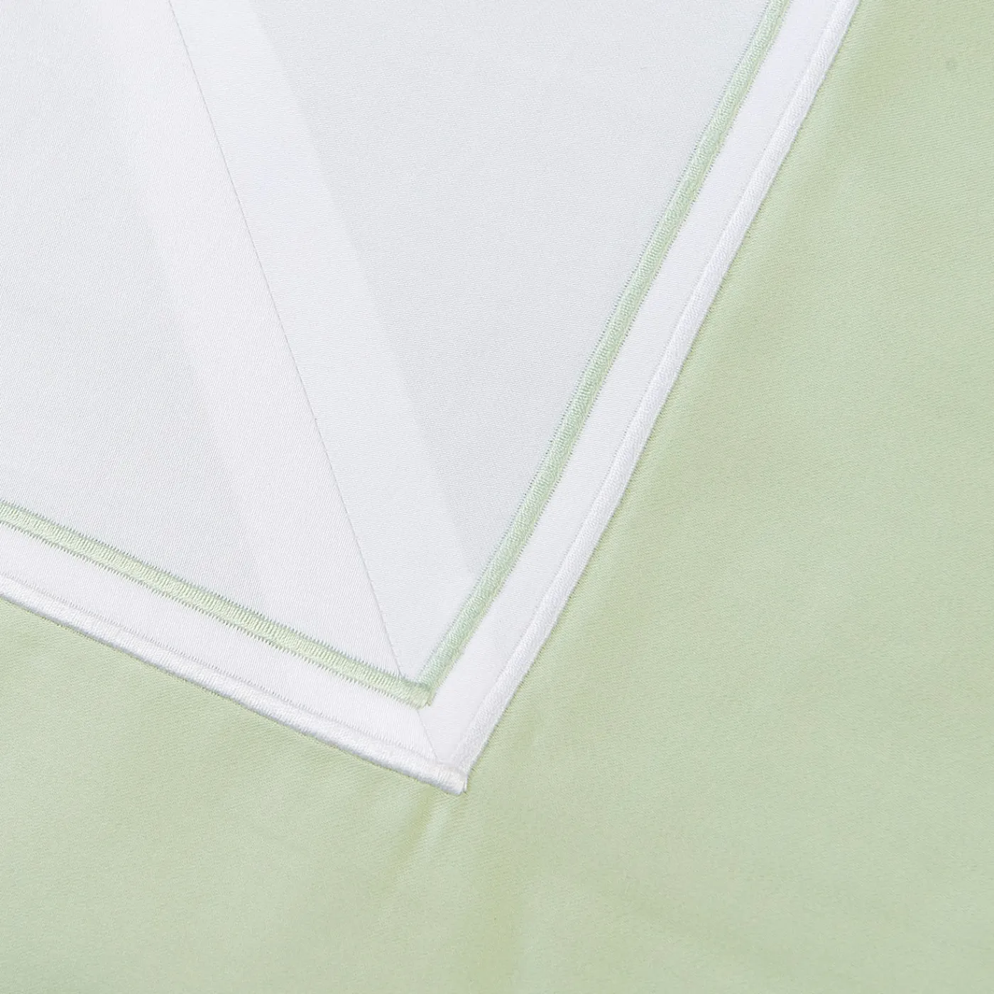 TessilArte Copripiumino Eucalipto Verde e Bianco in Raso di Cotone> Biancheria Da Letto