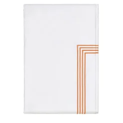 Verderoccia Copripiumino King US bianco e arancione di Four Generations> Biancheria Da Letto