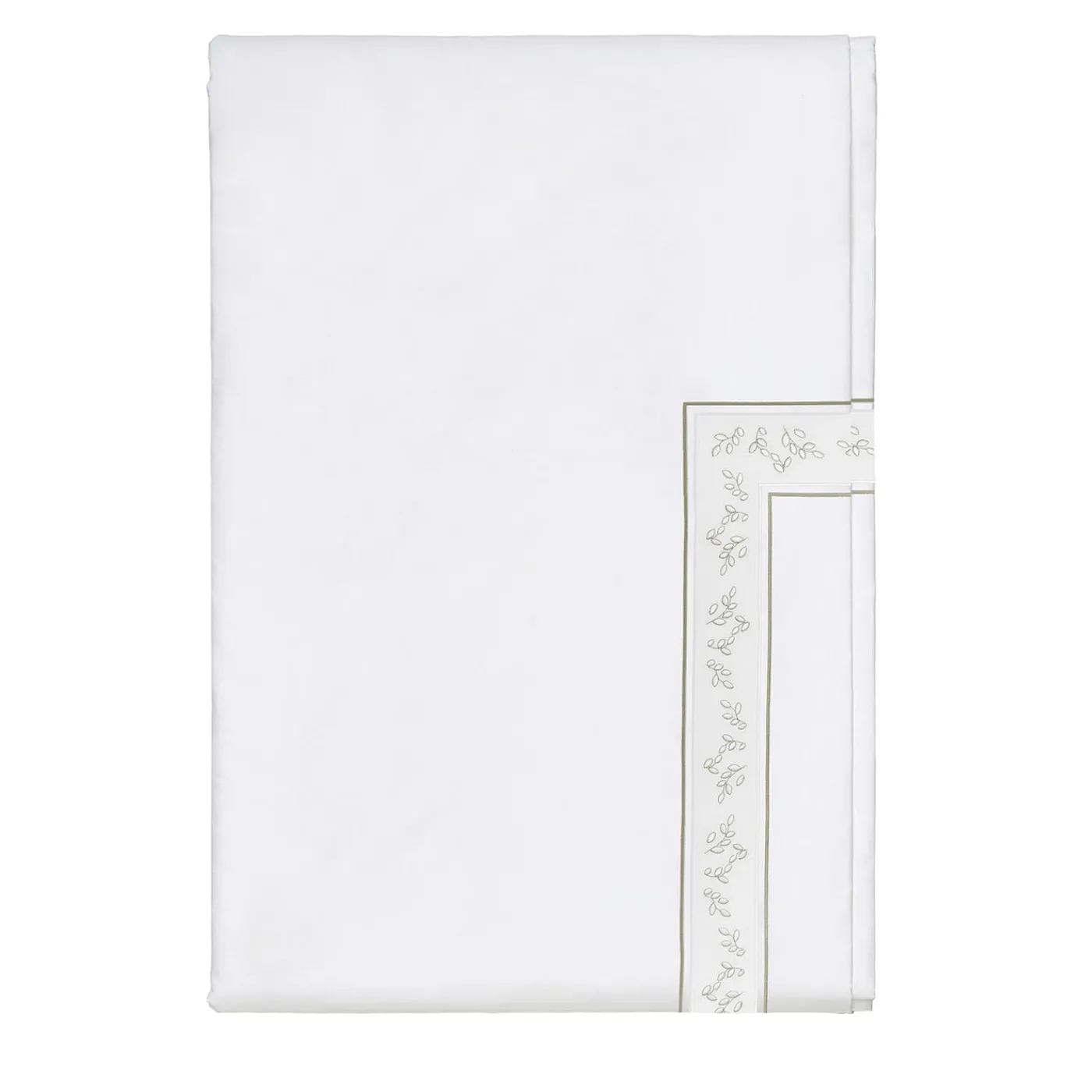 Verderoccia Copripiumino Roma Bianco e Argento Oliva US King> Biancheria Da Letto