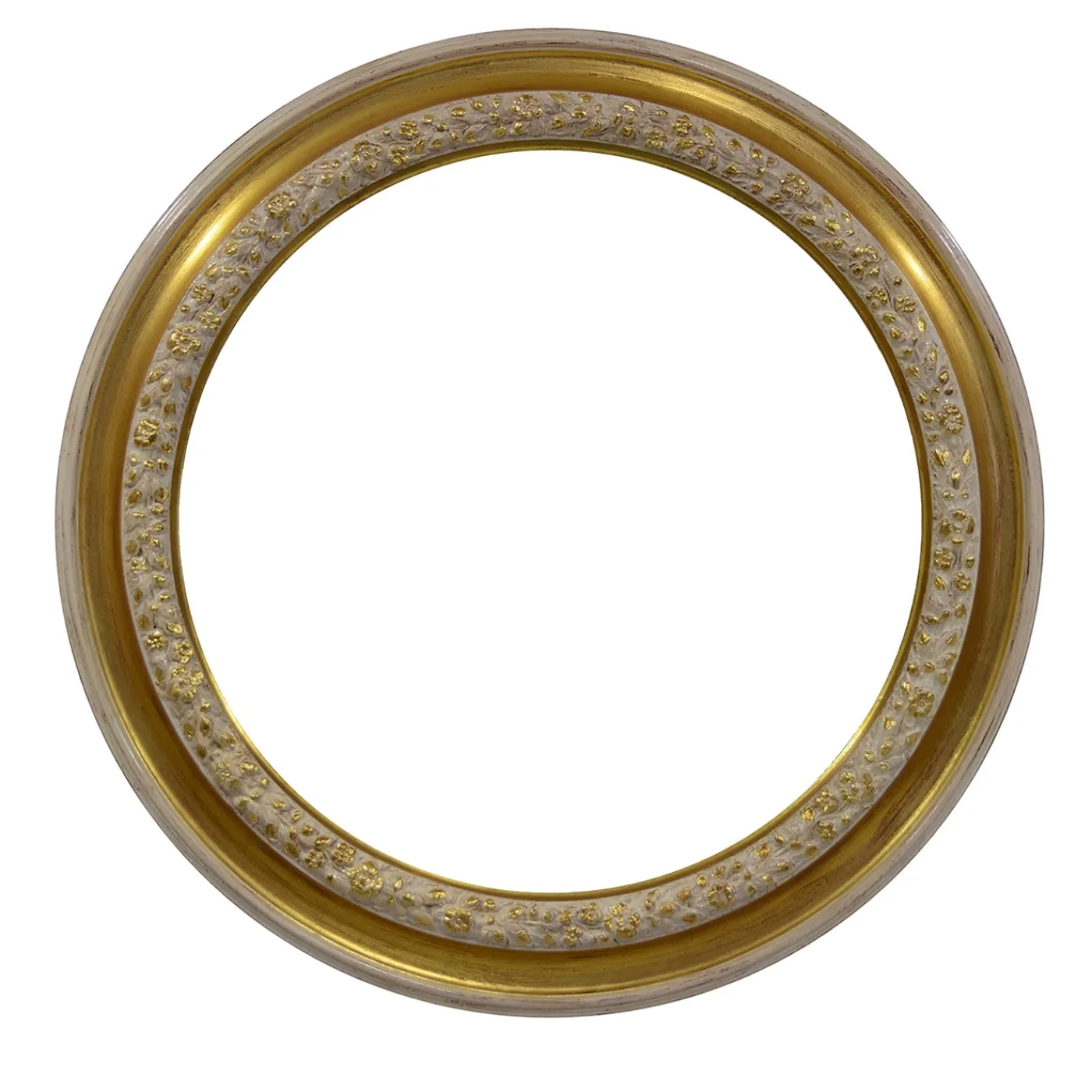 Caiafa Cornice con fiori bianchi e oro> Cornici