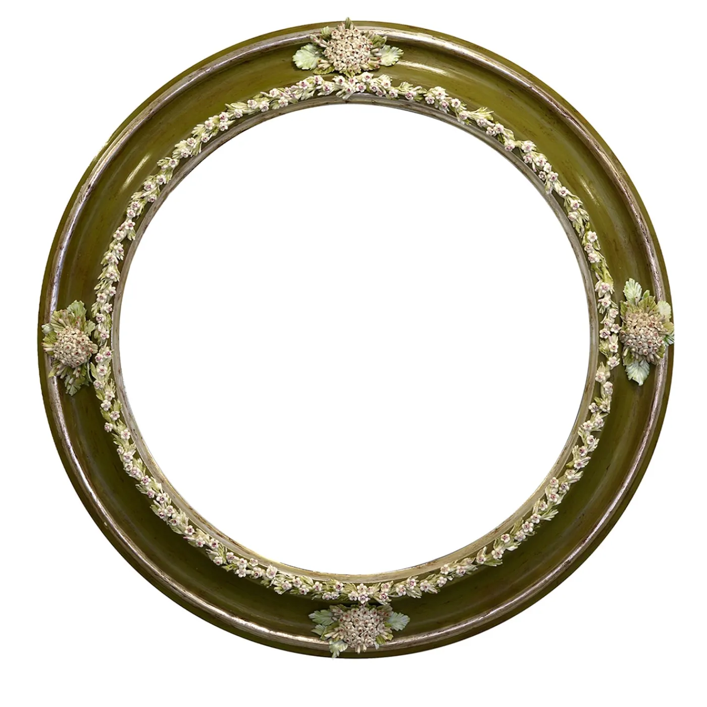 Caiafa Cornice con fiori e boccioli in campo bianco> Cornici