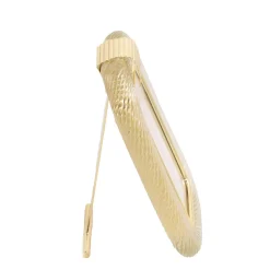 Bottega Veneziana Cornice con Struttura in Ottone Lucido e Vetro a Torciglione Trasparente e Oro> Cornici