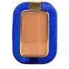 Bottega Veneziana Cornice con Struttura in Ottone Lucido e Vetro a Torciglione Blu> Cornici
