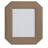 Cassigoli Cornice Ottagonale Del Monte 26 in Pelle Beige Tamarone> Cornici
