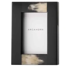Arcahorn Cornice rettangolare in corno nero Medea> Cornici