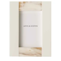 Arcahorn Cornice rettangolare piccola Medea in corno color avorio> Cornici