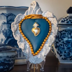 Cuore di Argilla Cuore in ceramica blu opaco><noscript><img width=
