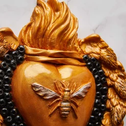 Cuore di Argilla CUORE IN CERAMICA CON MOTIVO APE BE(E) GOLD><noscript><img width=