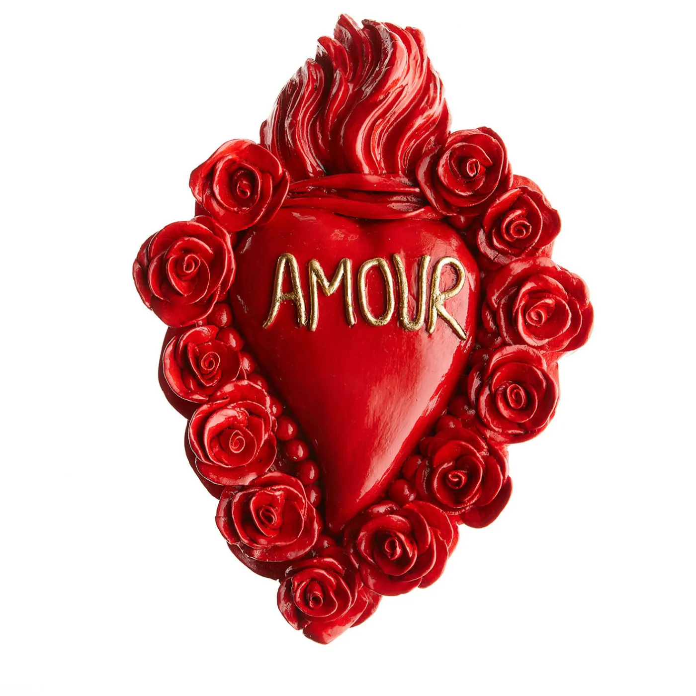 Cuore di Argilla CUORE IN CERAMICA ROSSO PASSIONE> Sculture Da Parete