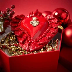 Cuore di Argilla CUORE IN CERAMICA SMALTATO ROSSO 