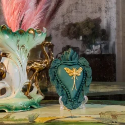 Cuore di Argilla Cuore in ceramica verde Ephemerus in Nature><noscript><img width=