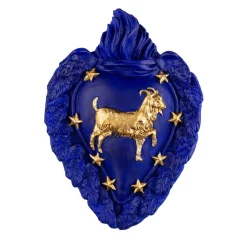 Cuore di Argilla Cuore in ceramica Zodiaco Capricorno> Sculture Da Parete