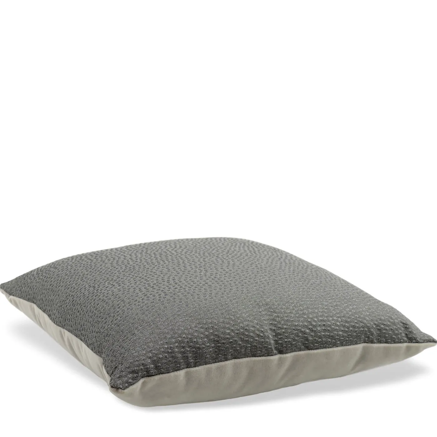 l'Opificio Cuscino Carrè argentato quadrato in Dry Galuchat Jacquard Fabric> Cuscini