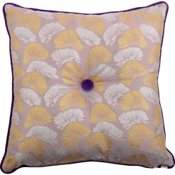 l'Opificio Cuscino Carrè Beige in tessuto jacquard polka dots><noscript><img width=