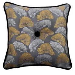 l'Opificio Cuscino Carrè dorato e argentato in tessuto jacquard Bloom> Cuscini