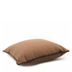 l'Opificio Cuscino Carré in tessuto jacquard marrone con piping in velluto> Cuscini