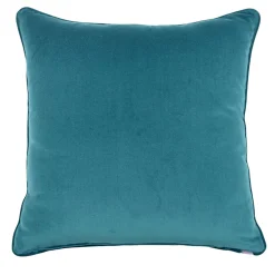 l'Opificio Cuscino Carrè in velluto di cotone blu-verde> Cuscini