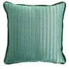 l'Opificio Cuscino Carrè verde in tessuto jacquard a righe> Cuscini