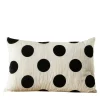 The House of Lyria Cuscino Goccia a pois rettangolare bianco e nero> Cuscini