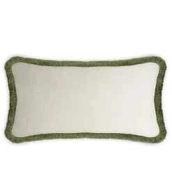 LO Decor Cuscino Happy in velluto verde e bianco a forma di coppia rettangolare> Cuscini