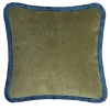 LO Decor Cuscino Happy Soft Velvet verde oliva e blu> Cuscini