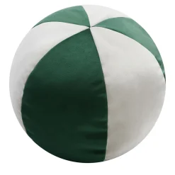 LO Decor Cuscino in velluto verde e bianco a forma di palla> Cuscini