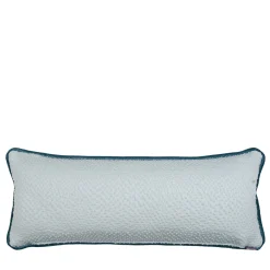 l'Opificio Cuscino Longue Azzurro in Tessuto Jacquard e Velluto di Lino> Cuscini