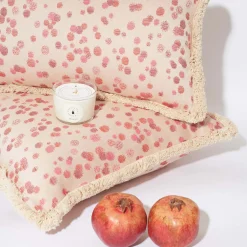 Carola fra i Trulli Cuscino piccolo con frange di rosa e corallo> Cuscini