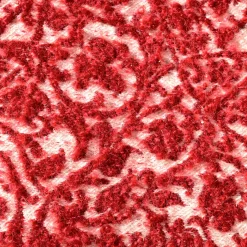 The House of Lyria Cuscino quadrato Polypode in lana boucle bianca e rossa con motivo floreale><noscript><img width=