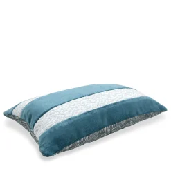 l'Opificio Cuscino rettangolare a inserti Elle in Tessuto Jacquard e Velluto di Lino><noscript><img width=