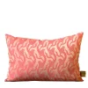 The House of Lyria Cuscino rettangolare in lino e seta Dresda Floral Coral> Cuscini