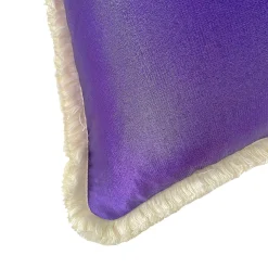 Anna Paola Cibin Cuscino Rettangolare In Velluto Rosa Con Triangoli><noscript><img width=