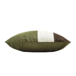 LO Decor Cuscino triplo in velluto marrone e verde> Cuscini