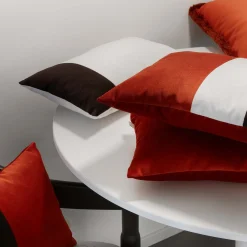LO Decor Cuscino triplo nero bianco ottico rosso mattone - Sinistra><noscript><img width=