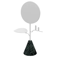 Nunzia Ponsillo Custode Portagioie bianco/verde Guatemala con specchio> Specchi Da Tavolo