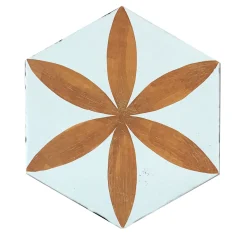 Studio Le Nid Daamè Set di 28 piastrelle esagonali arancioni #1> Piastrelle E Pavimenti