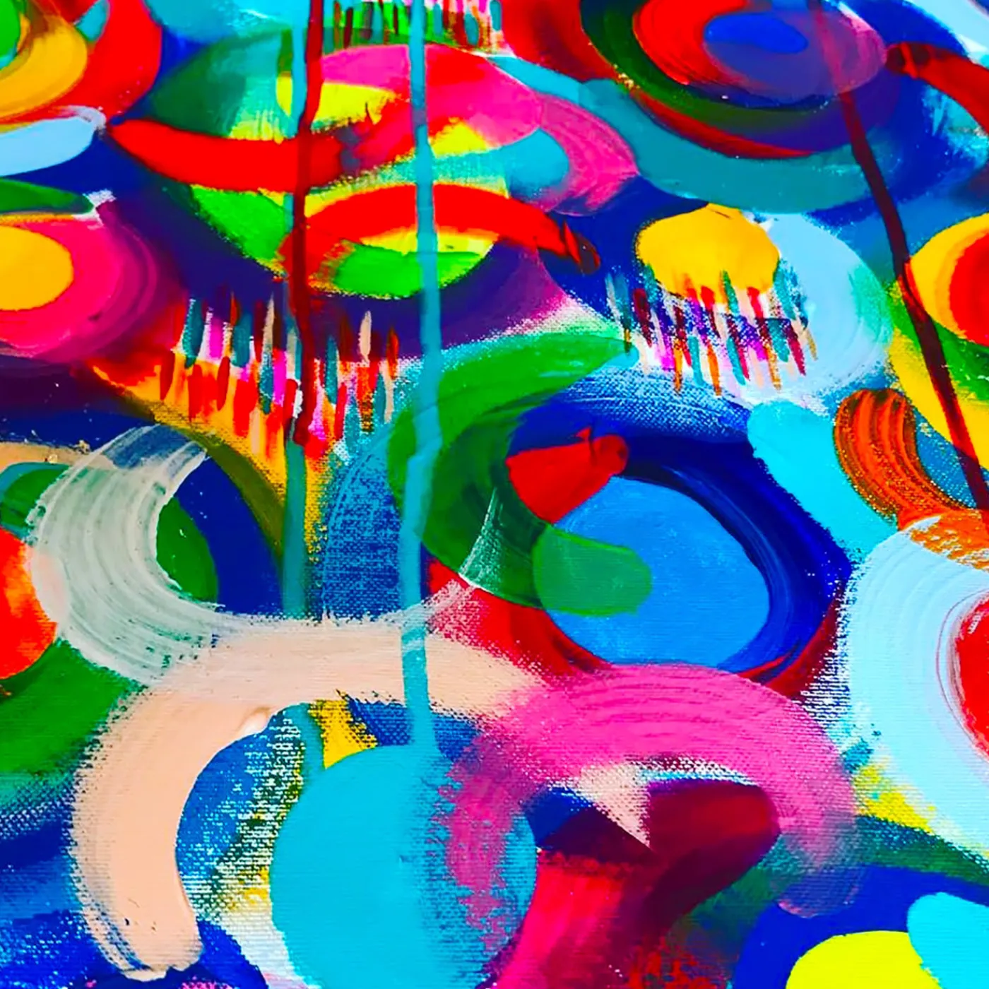 Elisabetta Milan Danza dei colori Pittura acrilica di piccole dimensioni> Pannelli Decorativi