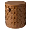 Pinetti Demetra Tan Cestino rotondo piccolo con coperchio> Ceste