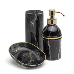 Griffe Montenapoleone by Vetrerie di Empoli Dispenser in vetro ispirato al marmo Portoro><noscript><img width=