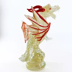 Madeforsoul Drago d'oro Scultura in vetro di Murano><noscript><img width=
