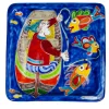 Ceramiche De Simone DS Piastra quadrata Pesca in barca> Piatti Decorativi