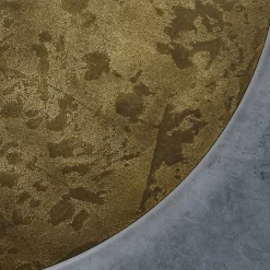 Disain 1971 Eclisse Specchio Grande Rotondo Decorato con Resina Spatolata Bronzo> Specchi Da Parete