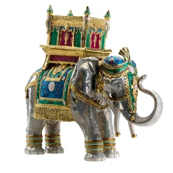 Villari ELEFANTE FELICE DI JAIPUR - BLU> Statuine